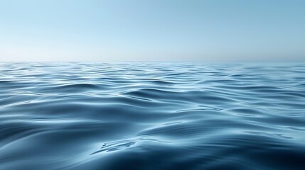 Naklejka premium Peaceful Blurred Blue Water Surface in Tranquil Nature Background