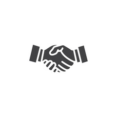Obraz premium Handshake icon Symbol mark in filled style