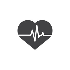 Heartbeat icon Symbol mark in filled style