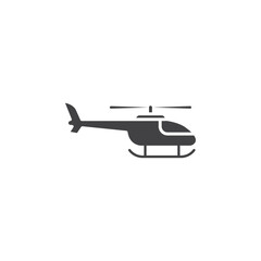 Helicopter icon Symbol mark in filled style