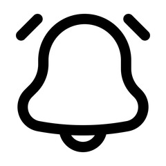 alarm bell, alarm bell icons, alarm bell   icon editable stroke outline icon isolated on white background flat vector illustration. Pixel perfect. 64 x 64.