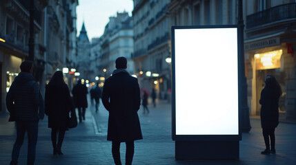 Empty vertical billboard.