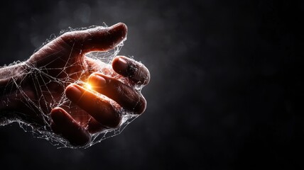 Dark Hands Intertwined with a Menacing Glow