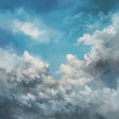 Obraz premium Cloudy blue sky abstract background