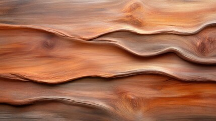 Obraz premium Captivating waves of natural wood grain a close-up exploration of organic texture and color in timber surfaces.