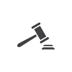 Law icon Symbol mark in filled style