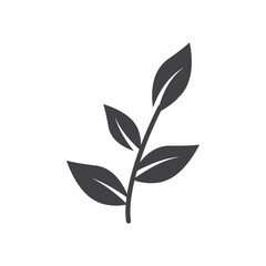 Leaf icon Symbol mark in filled style