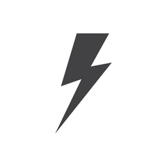 Lightning icon Symbol mark in filled style