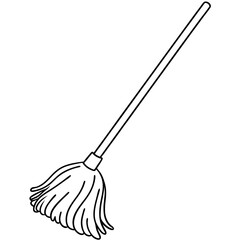 mop vector illustration on a white background