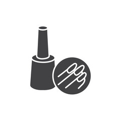 Manicure icon Symbol mark in filled style