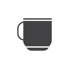 Mug icon Symbol mark in filled style