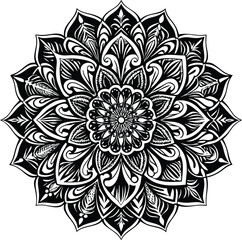 Mandala Round Ornament Pattern Vintage decorative elements.