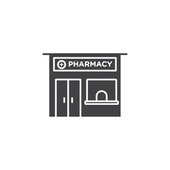 Pharmacy icon Symbol mark in filled style