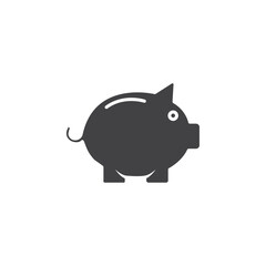 Piggy bank icon Symbol mark in filled style