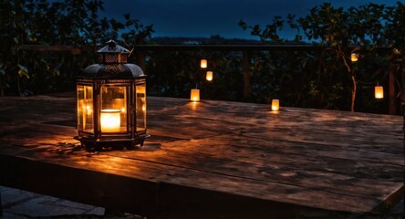 beautiful light sources in cozy nature