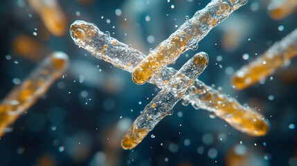 Breathtaking High-End Photographic Exploration of Immunoglobulins Magnified Through a Scientific Microscope, Highlighting Discovery and Detail