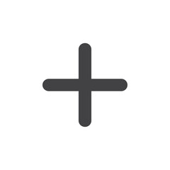 Obraz premium Plus icon Symbol mark in filled style