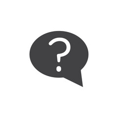 Question Icon Symbol mark in filled style