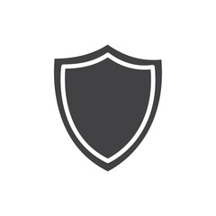Shield icon Symbol mark in filled style