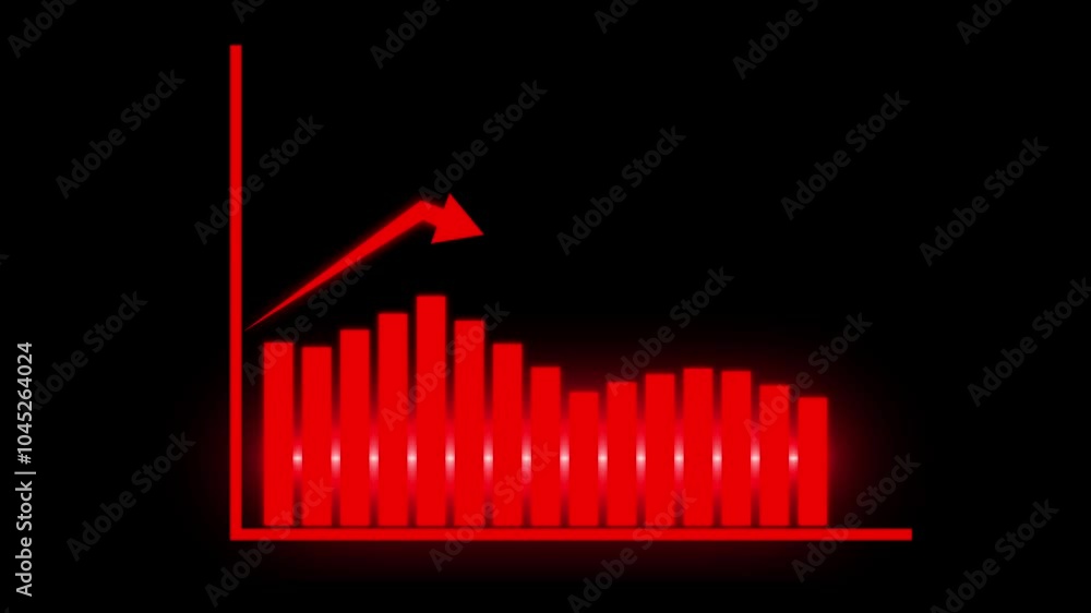 Aufkleber abstract business graph chart growth, professional business graph and various color line direction a