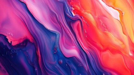 Bright colorful abstract background with bold, saturated tones and smooth, energetic shapes.