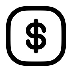 Obraz premium dollar sign, dollar sign icons, dollar sign icon editable stroke outline icon isolated on white background flat vector illustration. Pixel perfect. 64 x 64. 