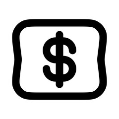 Obraz premium dollar sign, dollar sign icons, dollar sign icon editable stroke outline icon isolated on white background flat vector illustration. Pixel perfect. 64 x 64. 