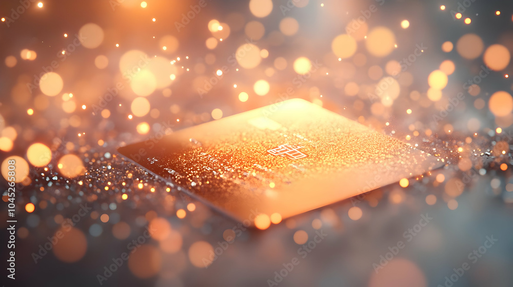 Poster 3d abstract digital art credit card swiping bokeh effect creative image electronic payments modern f