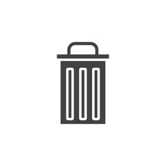 Trash icon Symbol mark in filled style