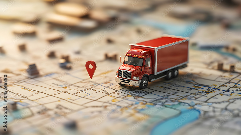 Poster clean and simple map illustration with a single pinpoint marker on a light background