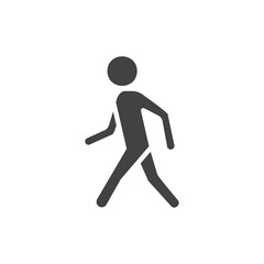 Walk icon Symbol mark in filled style