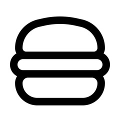  burger, burger icons, burger   icon editable stroke outline icon isolated on white background flat vector illustration. Pixel perfect. 64 x 64.