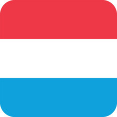 Button shaped national flag of the European country of LUXEMBOURG