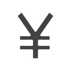 Yen Icon Symbol mark in filled style