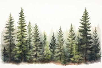 Obraz premium Pine trees nature land outdoors.