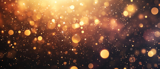 Obraz premium Christmas Glow Banner: Festive lights for New Year's Eve night