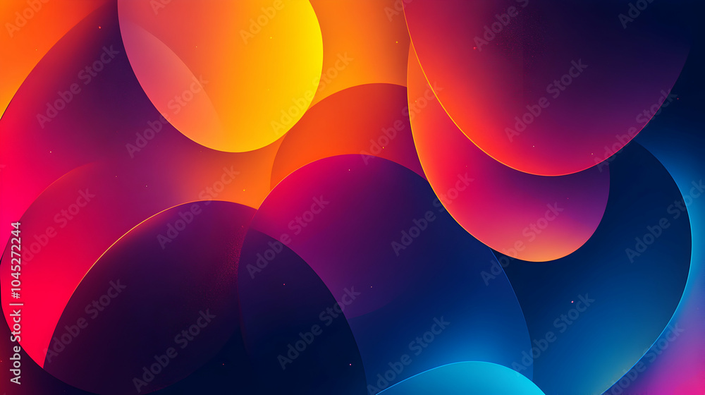 Poster dynamic colorful abstract pattern featuring irregular geometric shapes in vibrant hues