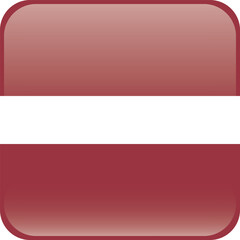 Cube shaped national flag of the European country of LATVIA