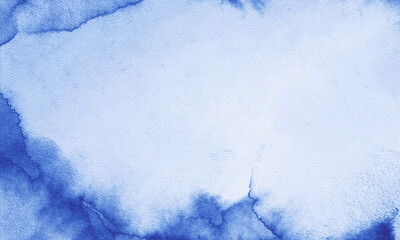 blue background, hand drawing, watercolor stains