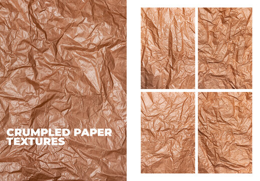 6 Crumpled Paper Background Wrinkled Texture