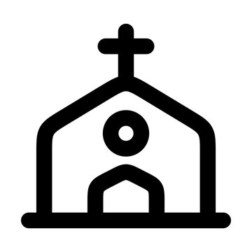 black church icon with cross clip art preview