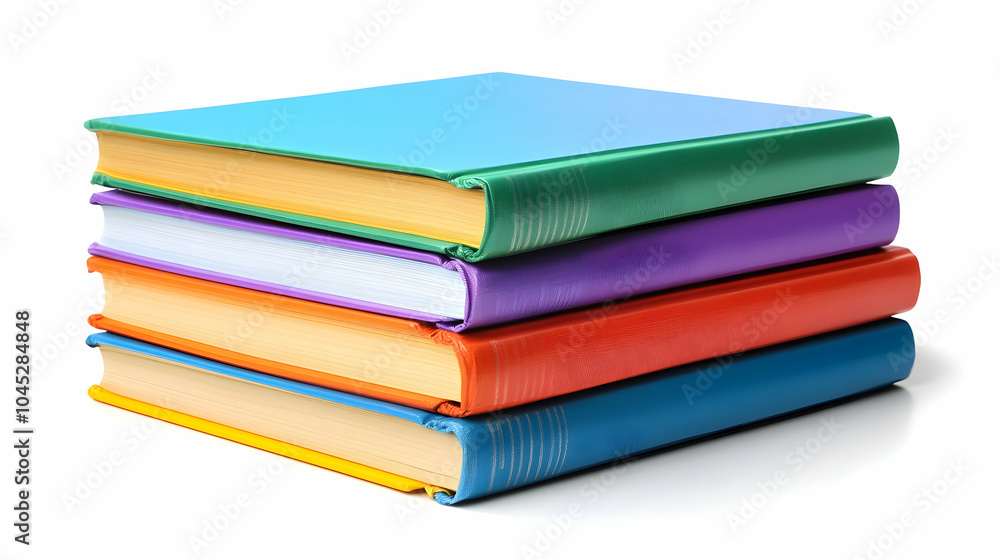 Aufkleber a stack of colorful textbooks symbolizing knowledge and education in a bright learning environment