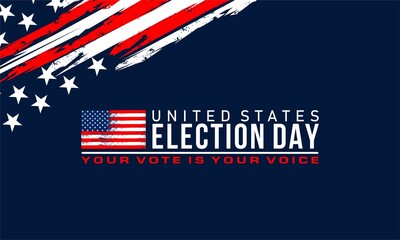 Election Day ,Your Vote is Your Voice , vektor background banner . 