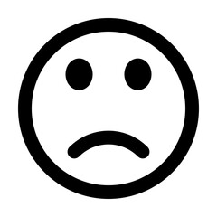 Fototapeta premium sad,sad icons, sad icon editable stroke outline icon isolated on white background flat vector illustration. Pixel perfect. 64 x 64. 