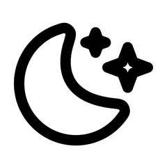 moon,moon icons, moon   icon editable stroke outline icon isolated on white background flat vector illustration. Pixel perfect. 64 x 64. © zesan