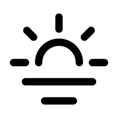 sunddown,sundown  icons,  sundown  icon editable stroke outline icon isolated on white background flat vector illustration. Pixel perfect. 64 x 64.
