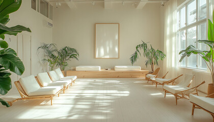 Scandinavian Hotel Interior Minimalist Charm high detail