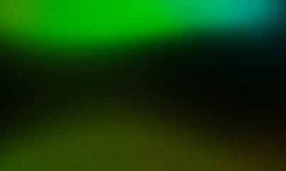 Green dark color spots with light leaks grainy backdrop. Abstract orange black color wavy shaped light leaks noisy gradient, website header, cover.