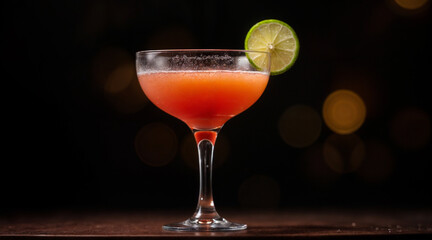 Daiquiri cocktail with lime
