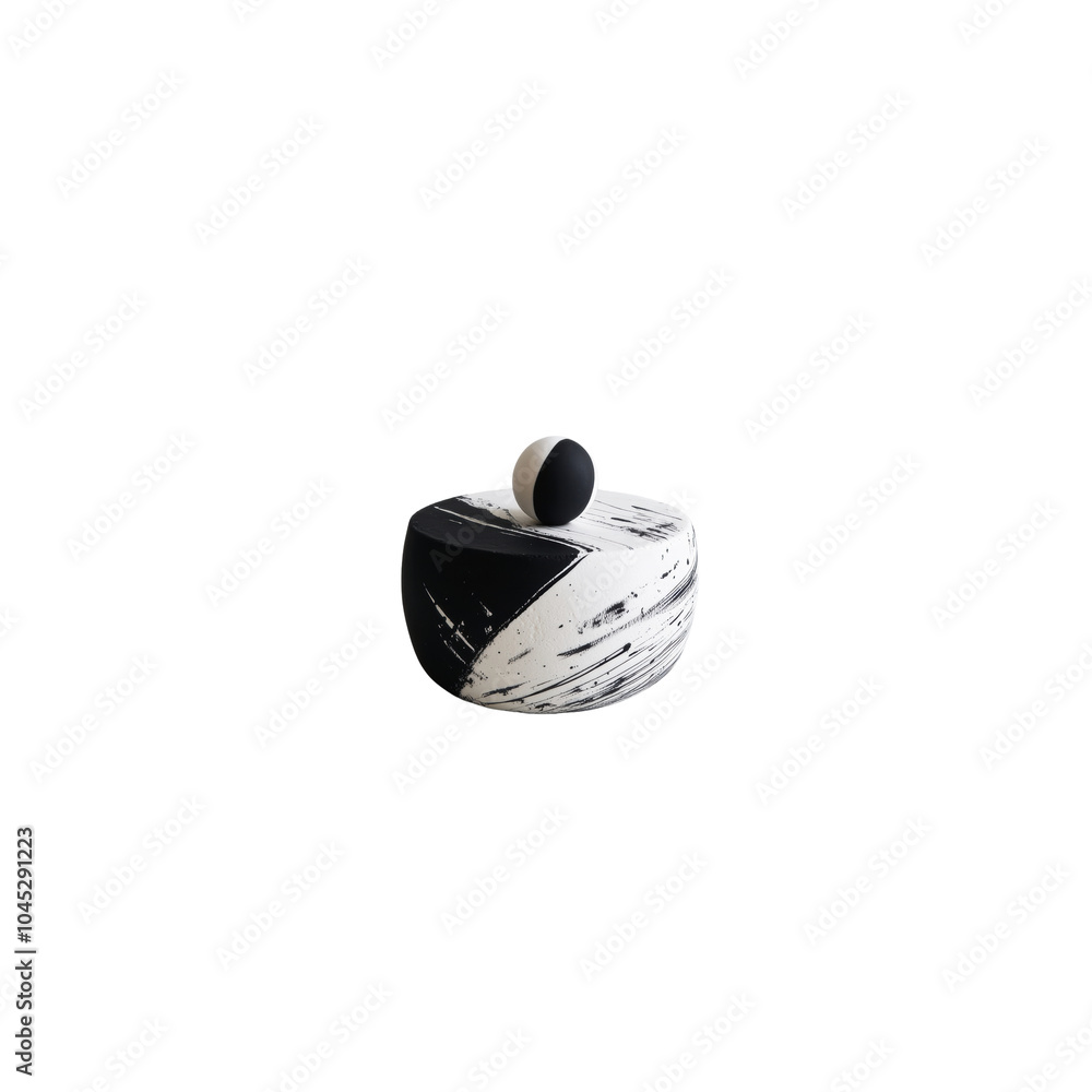 Poster modern decorative object with unique design and contrasting colors
